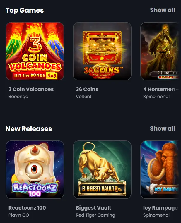 Casino Night on mobile – Dark interface, popular games and bonuses on the go